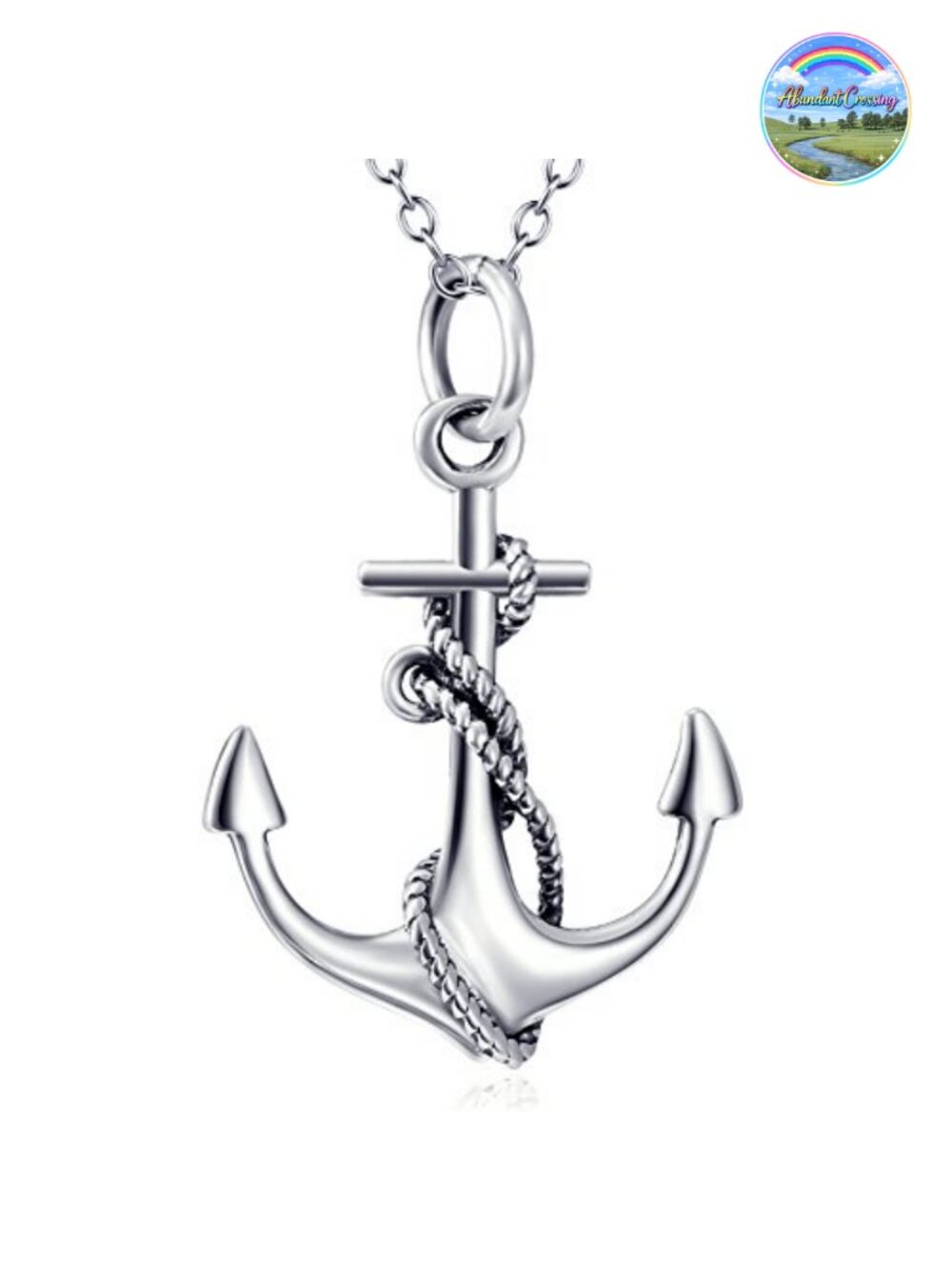 Sterling Silver Anchor Pendant Necklace Nautical Sailor Gift